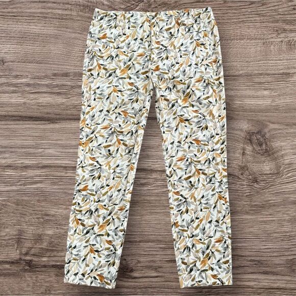 Zara Basic Chic Elegant Women’s Size 8 Floral Leaf Print Pants - Picture 1 of 5